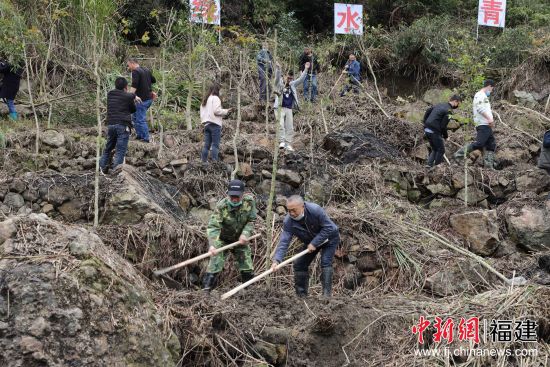 圖為植樹活動現(xiàn)場。黃起青 攝